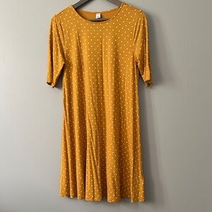 Old Navy Small Mustard Polka Dot Dress NWOT